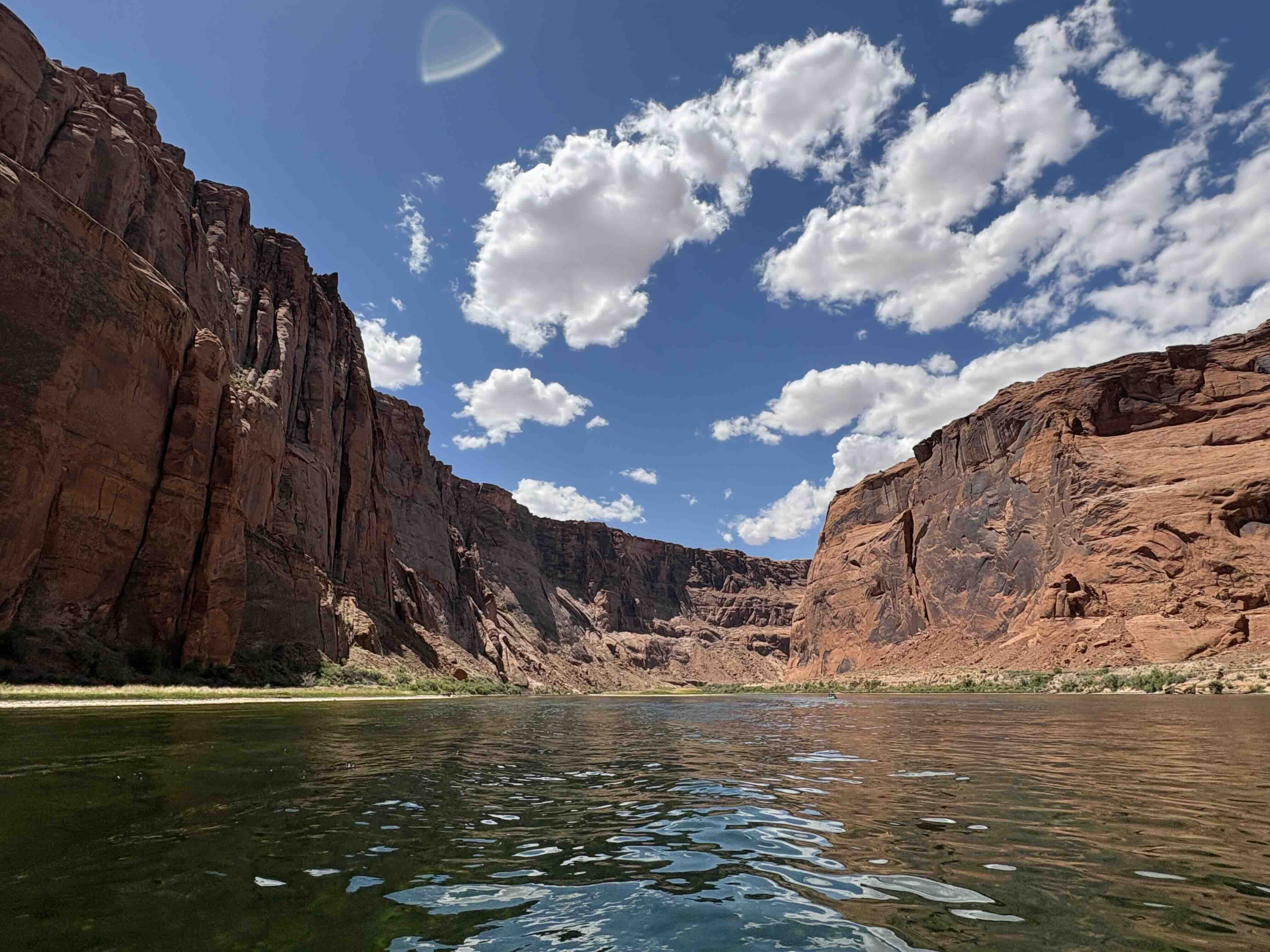 Red sandstone desert cliffs